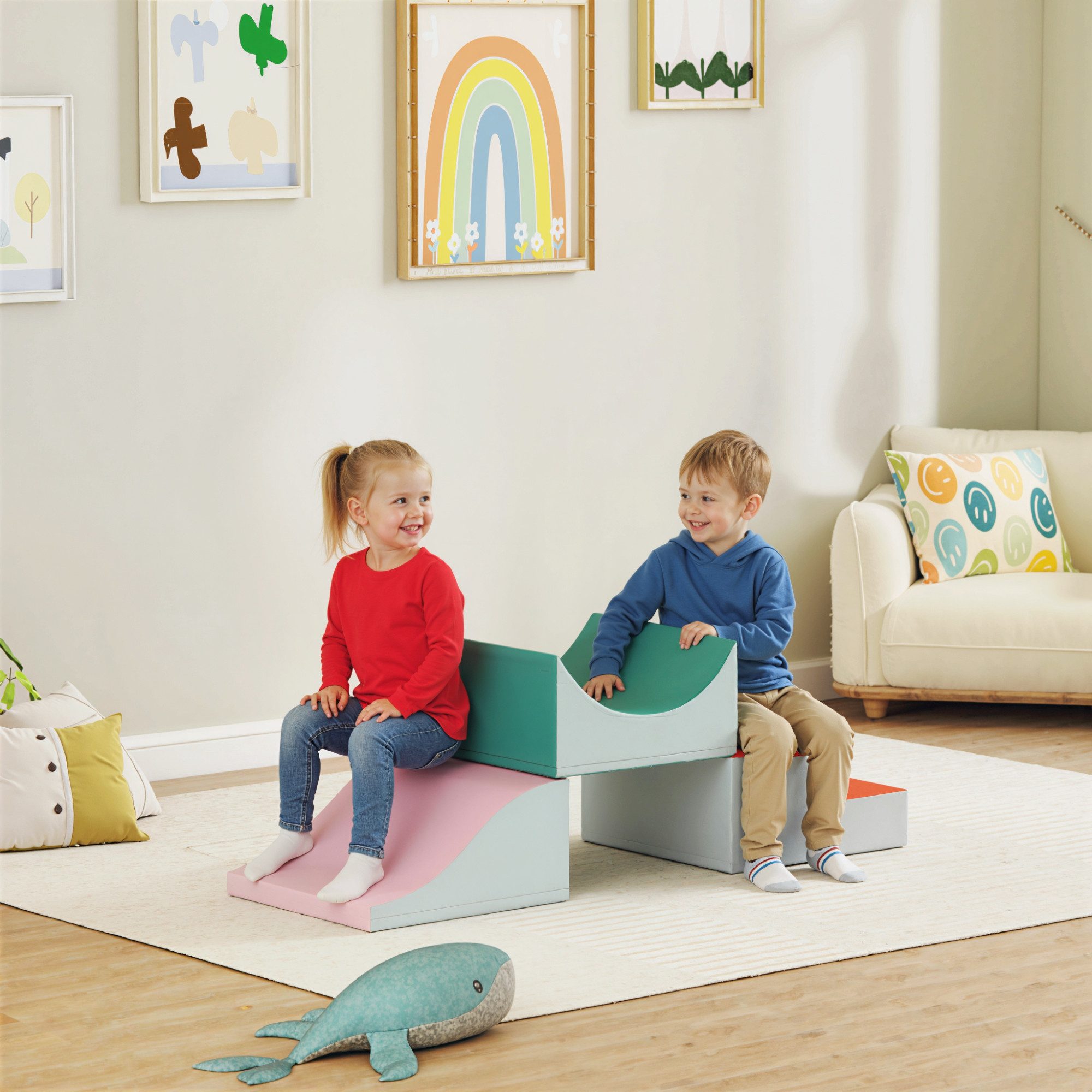 AIYAPLAY chaumstoff Bausteine Kinder 3 Stück Klettern Конструктора, (Großbausteine, 3 St., Baby Riesenbausteine), Bauklötze Kunstleder Mehrfarbig