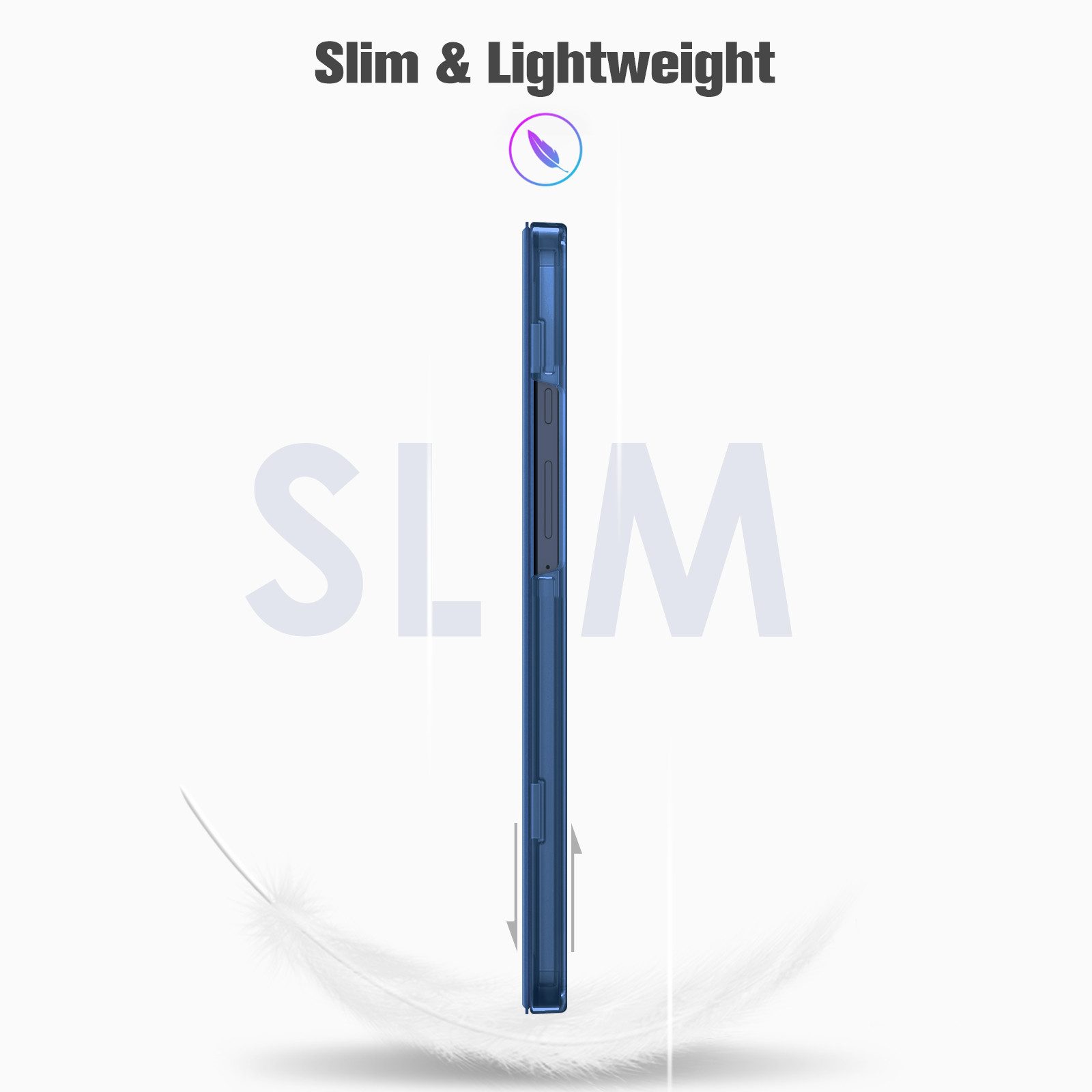 Fintie Tablet-Hülle für Samsung Galaxy Tab A11 8,7" 2025/ Tab A9 8.7 Zoll Tablet, Ultra Dünn Schutzhülle mit Transparenter Rückseite – Bild 3 von 5