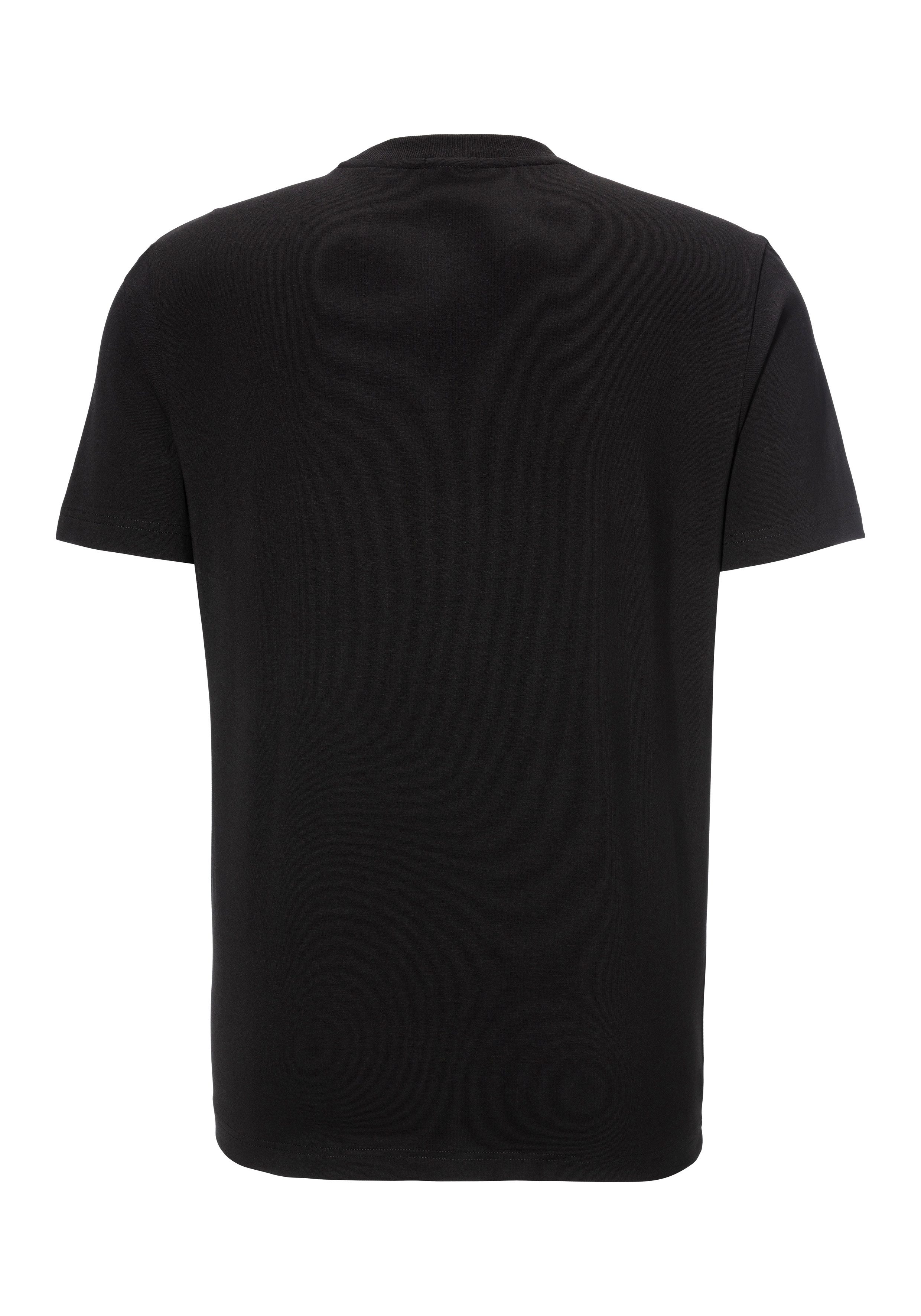 BOSS GREEN Rundhalsshirt Tee Regular Fit Stretch Jersey Cotton, Logo on Chest, Rundhals