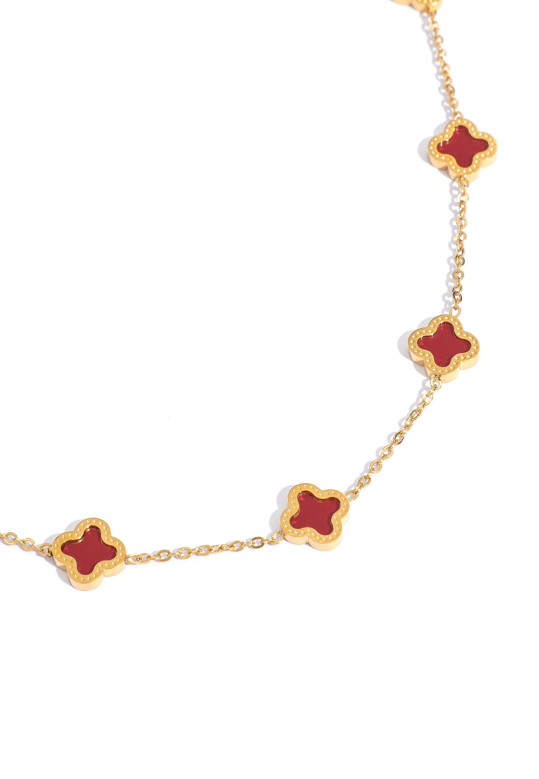 GOLDKLEIN Edelstahlkette Blume Schmuck Gold Halskette Anhänger, Angebot - Damen Herren mit Schmuckbox - Sale bis 31.07.2026