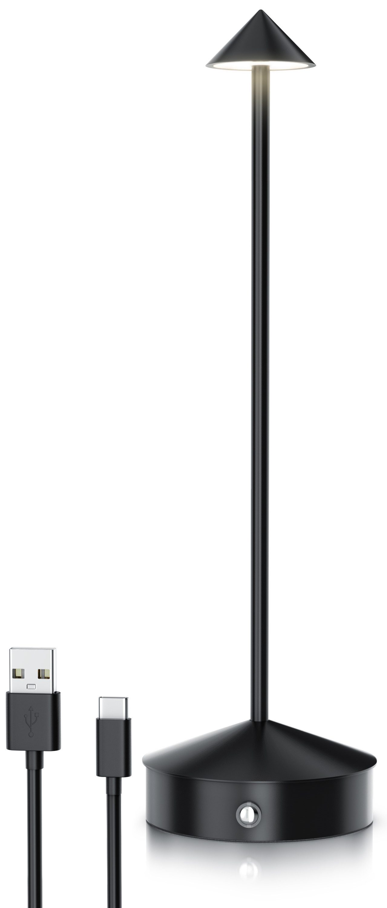BEARWARE LED Tischleuchte kabellos, stufenlos dimmbar, günstig online kaufen