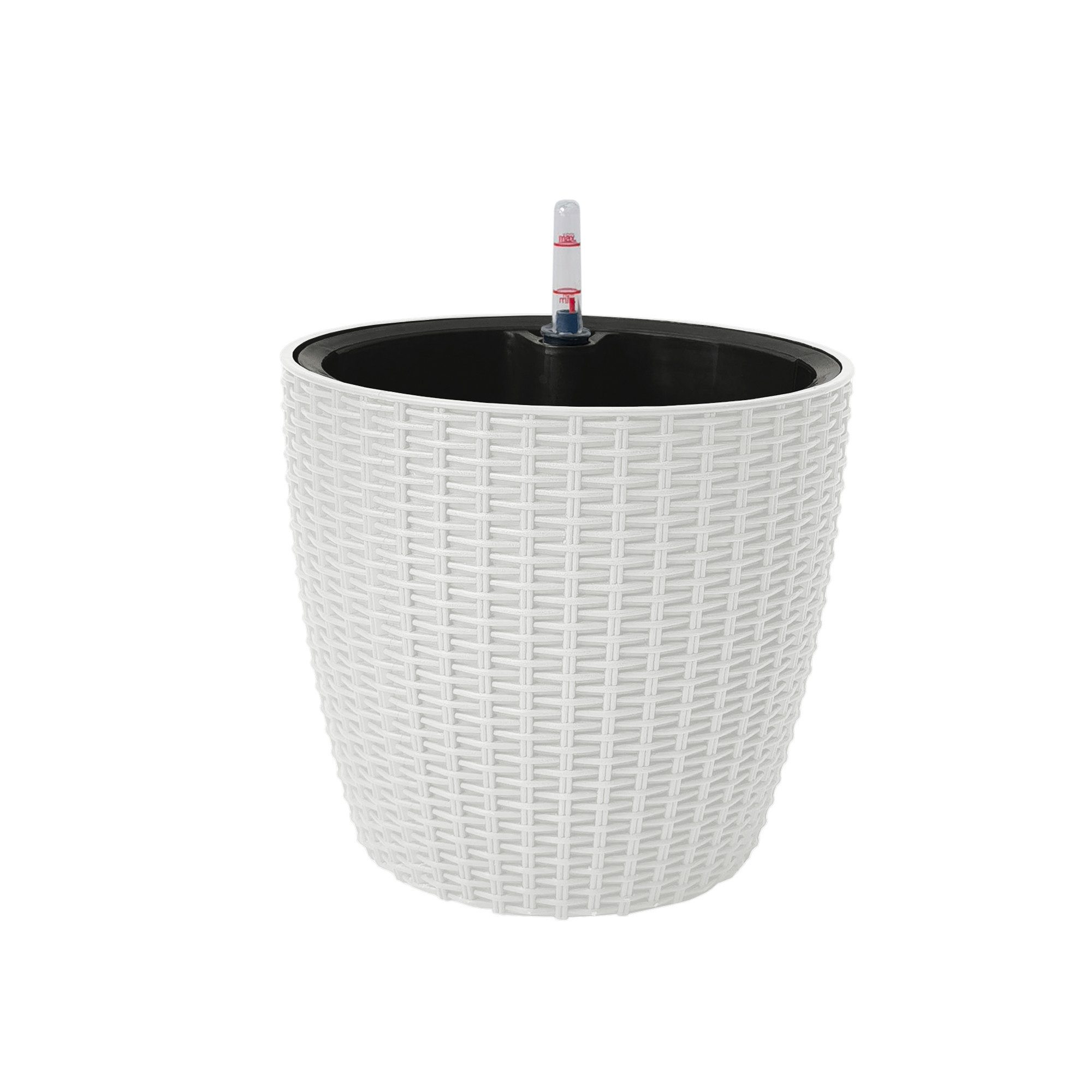 HTI-Living Blumentopf Blumentopf Nessa Hydro 27,5 cm Weiß (Stück, 1 St., 1 Übertopf), mit Wasserspeicher und Wasserstandsanzeiger