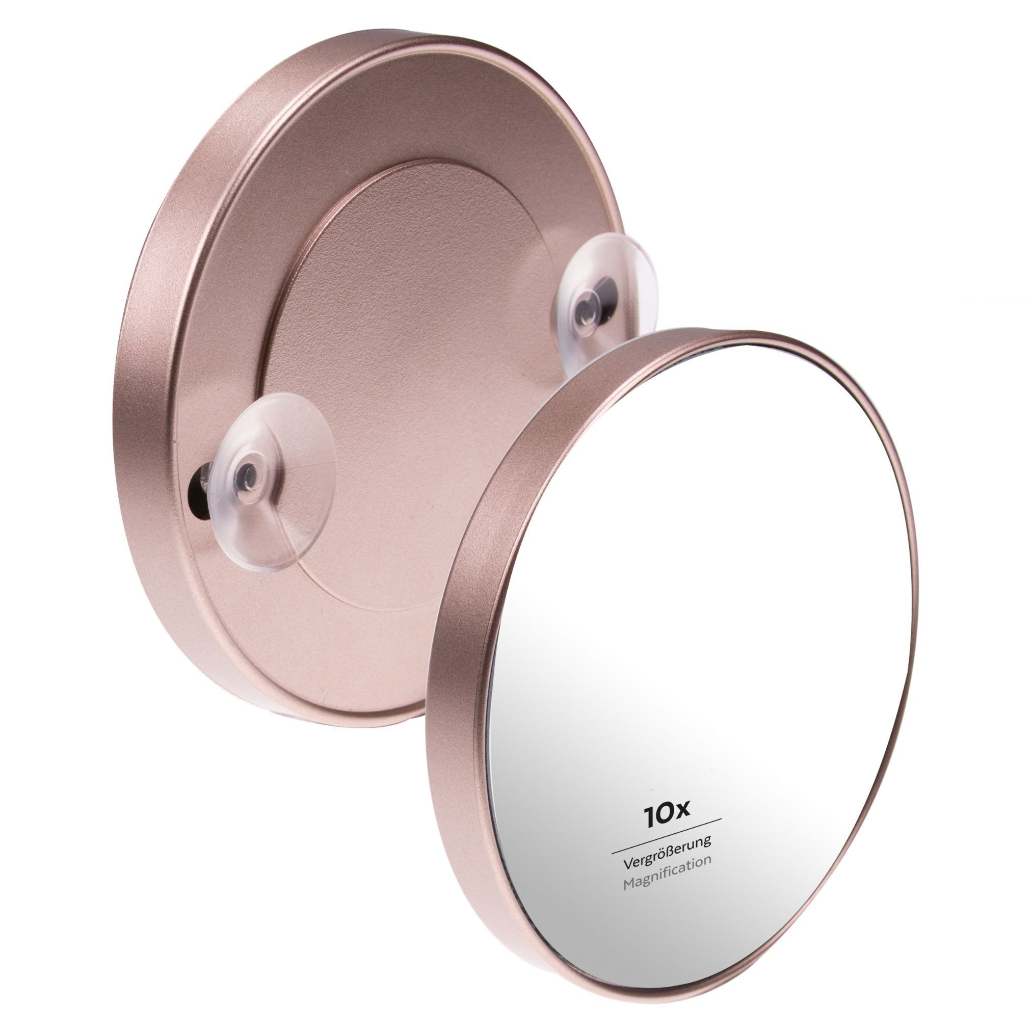 PARSA Beauty Badspiegel Essential Saugnapf-Spiegel in Champagner, 10-fache Vergrößerung