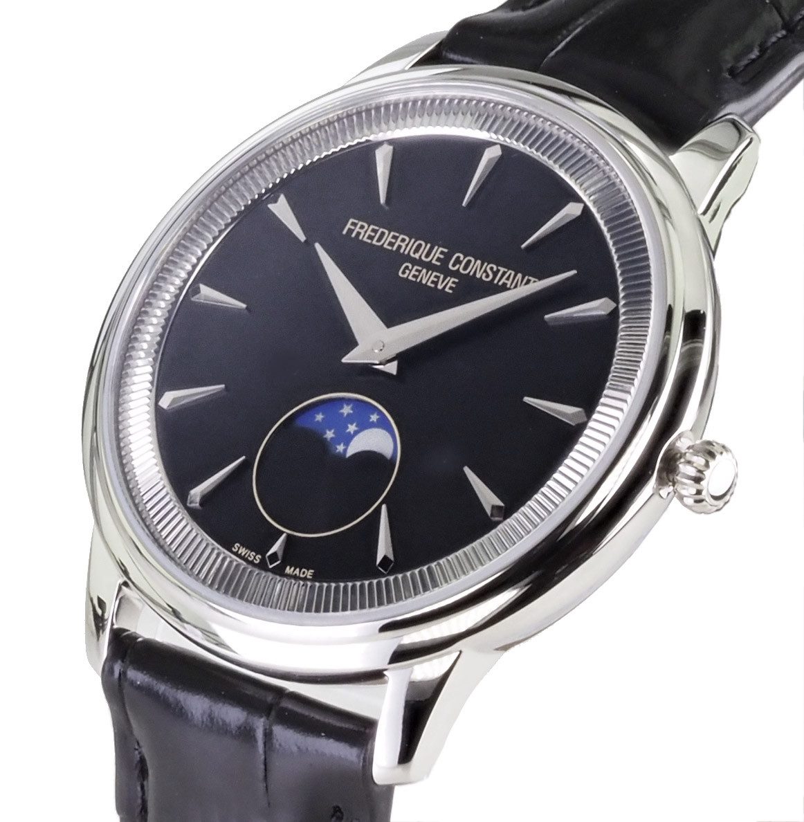Frederique Constant Schweizer Uhr Damen Uhr Moneta 37 mm Ø Moonphase FC-206B3S6, Mondphase