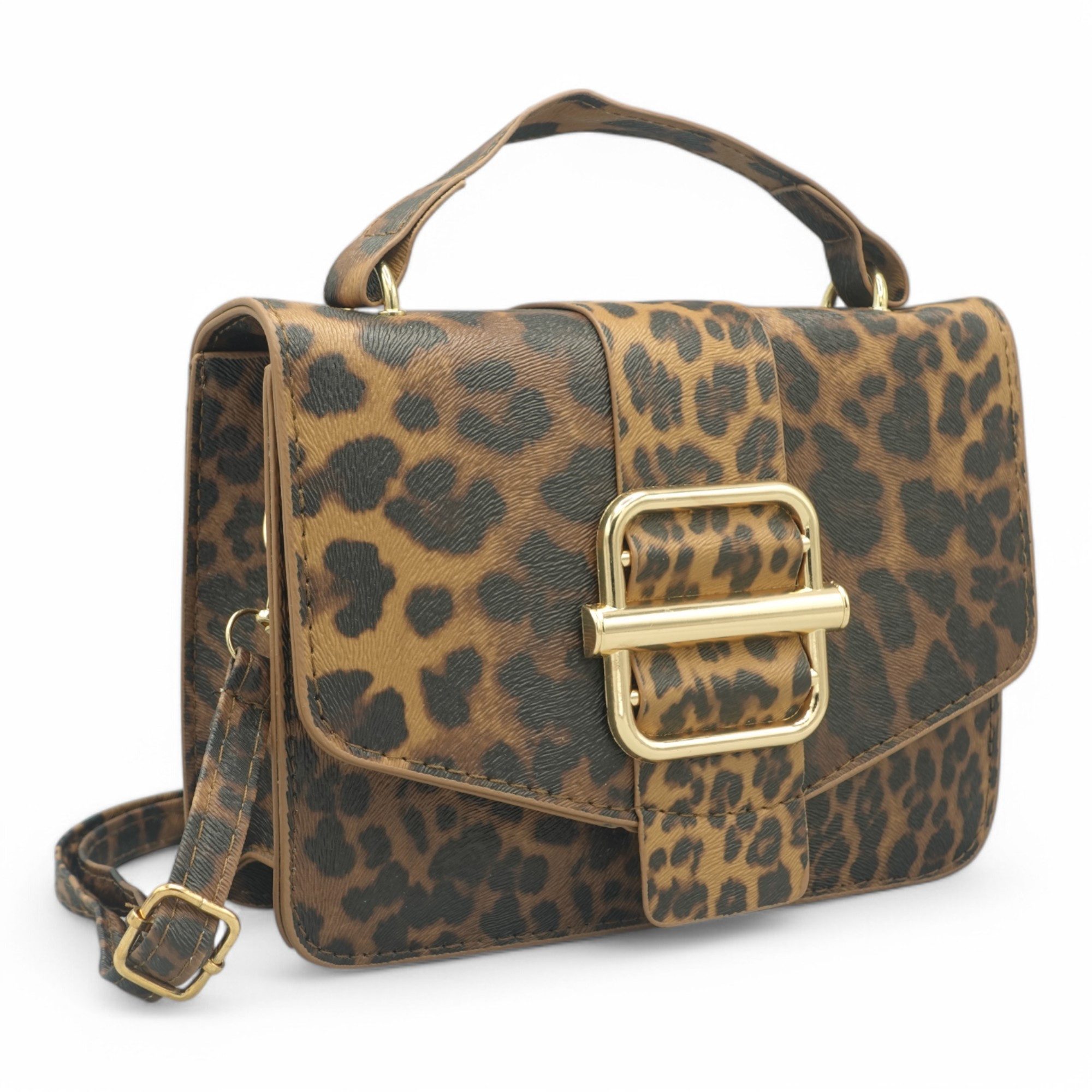 Eyecatcher Handtasche Glamour Leoparden-Handtasche mit goldener Schnalle – günstig online kaufen