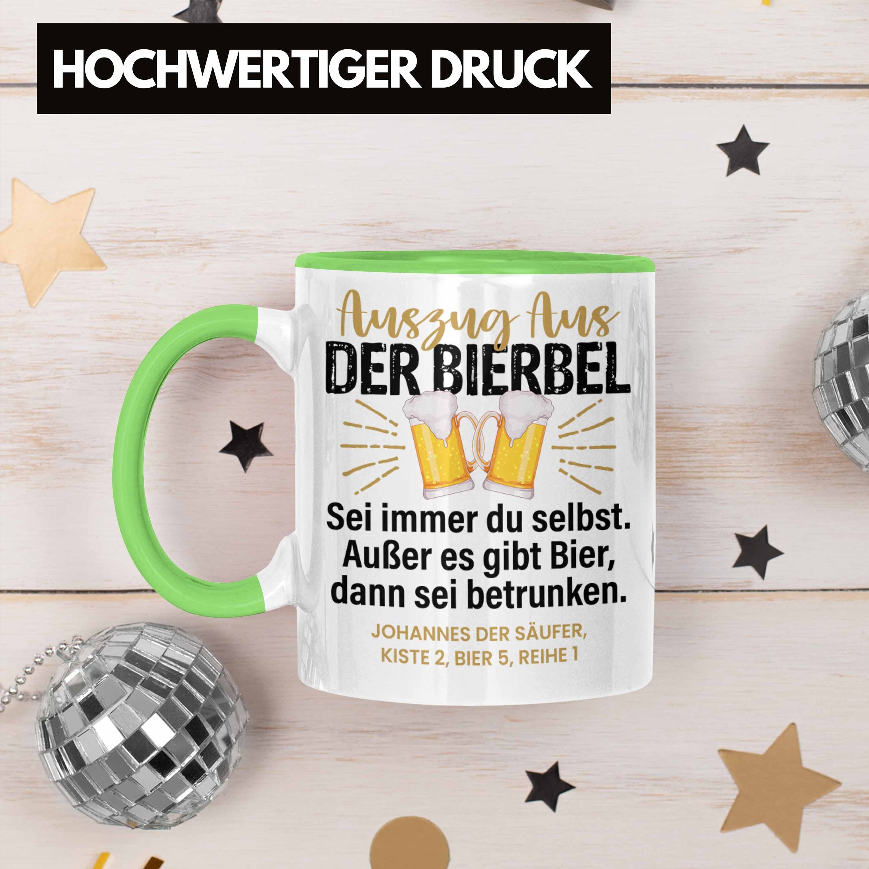 Tasse Geschenk Biertrinker Spruch Lustiger Bierbel Trendation Geschenkidee Tasse Humor Grün
