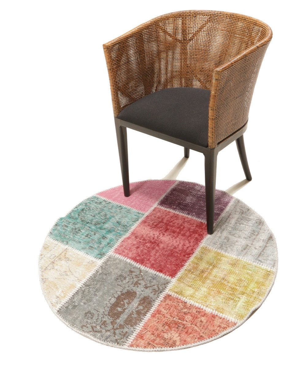 Carpet Avenue Teppich Patchwork 100x100, Rund, Höhe: 8 mm
