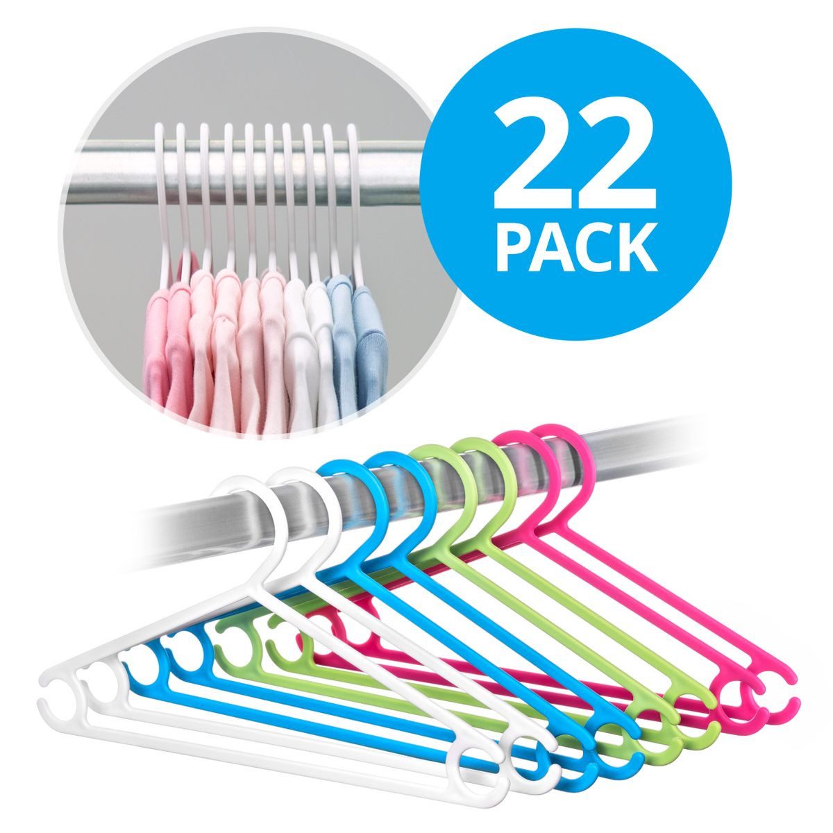 LaLoona Kleiderbügel Bunt, Babykleiderbügel 22 Stück günstig online kaufen