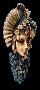 Figuren Shop GmbH Wanddekoobjekt Venezianische Maske - Charm Flower bunt - Veronese - Wanddekoration