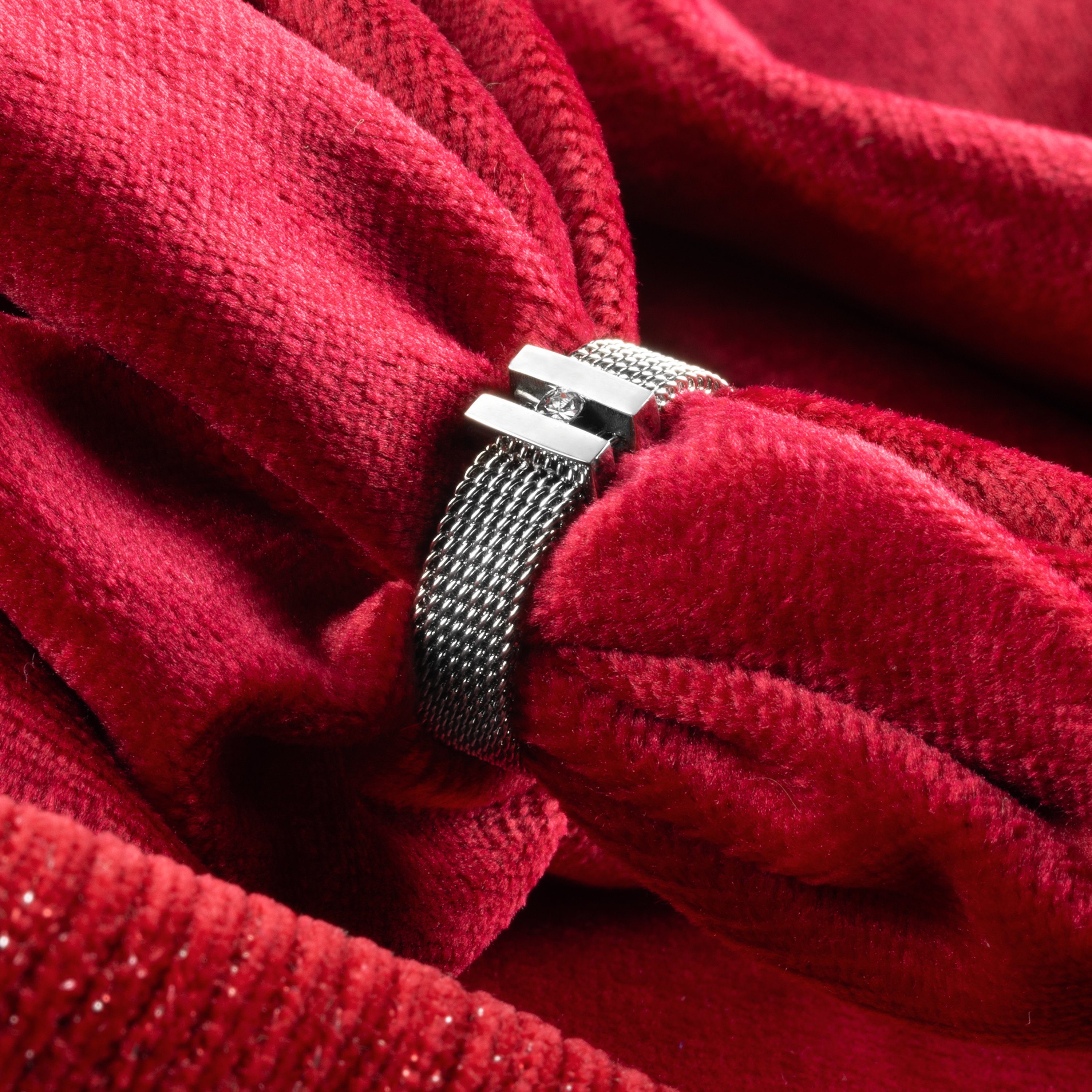 meditoys Fingerring Damen-Edelstahlring · Mesh-Ring (Schwarz/silber) günstig online kaufen