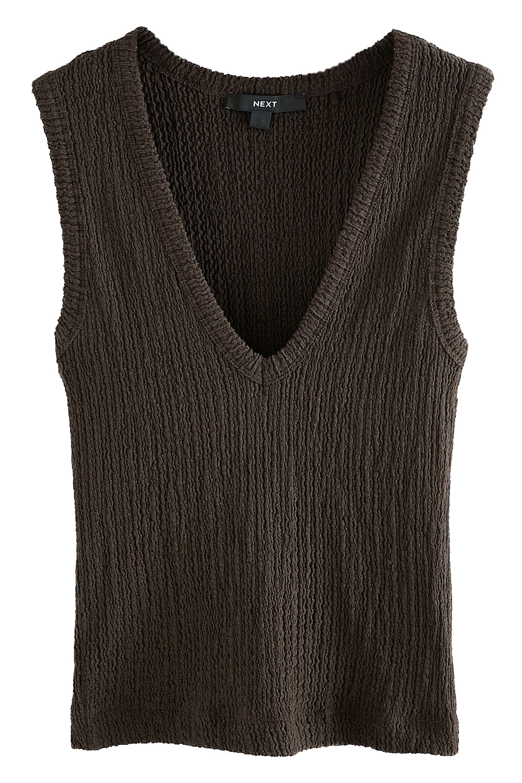 Next Trägertop Strukturiertes Tanktop mit V-Ausschnitt günstig online kaufen