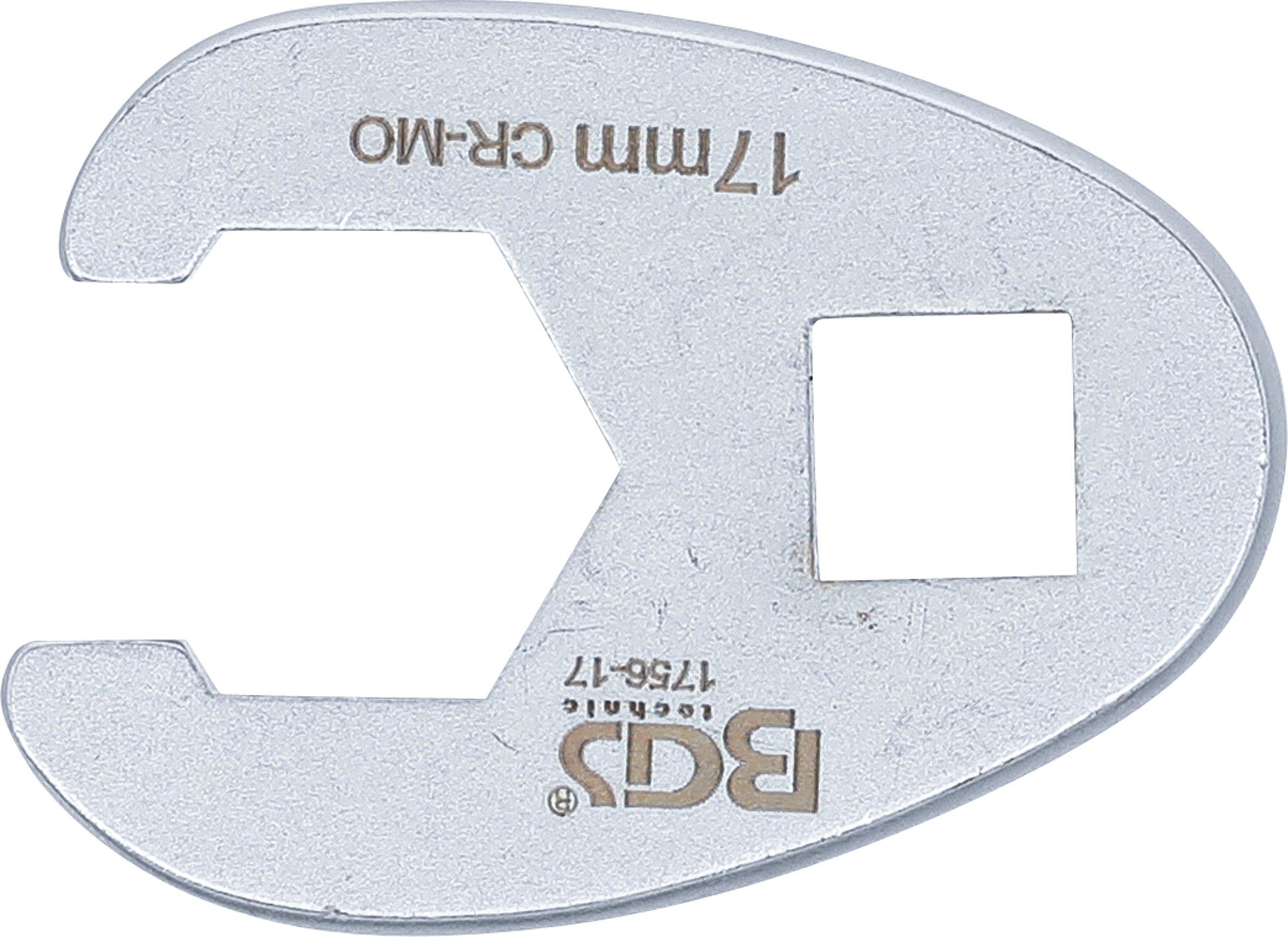 mm 10 technic mm BGS Antrieb Hahnenfußschlüssel, Stecknuss SW 17 Innenvierkant (3/8),