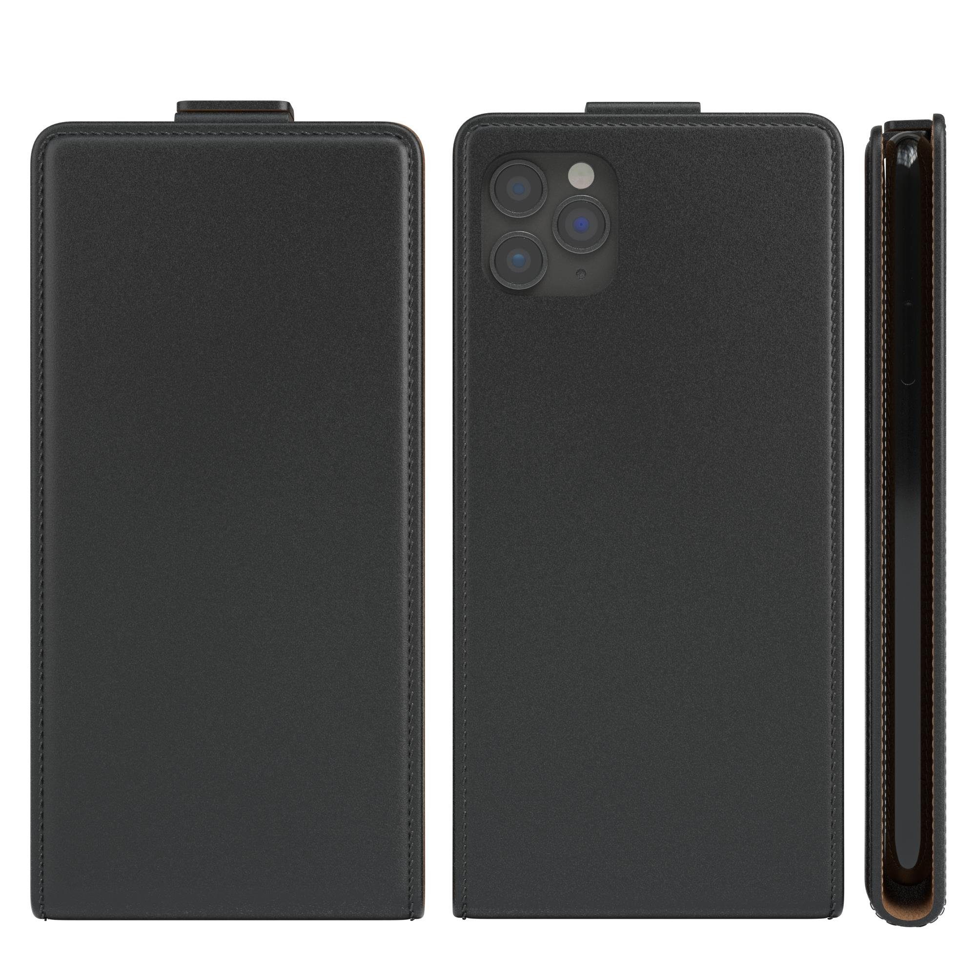 EAZY CASE Handyhülle Flipcase für Apple iPhone 11 Pro Max 6,5 Zoll, Tasche Klapphülle Handytasche zum Aufklappen Etui Kunstleder Schwarz