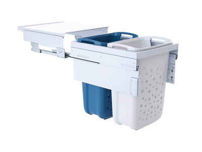 Hailo Ausziehwäschekorb Wäschesammler Laundry Carrier LC Slide SC zur Unterschrankmontage, für 45 cm Unterschrank mit Möbelfront