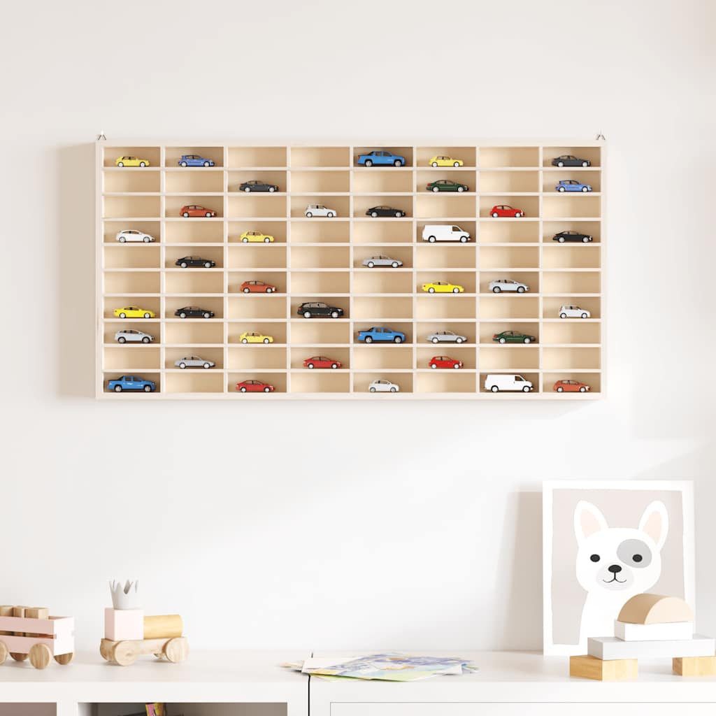 vidaXL Regal Sammlervitrine aus Holz mit 80 Fächern 80x4,5x40,5cm, 1-tlg. günstig online kaufen