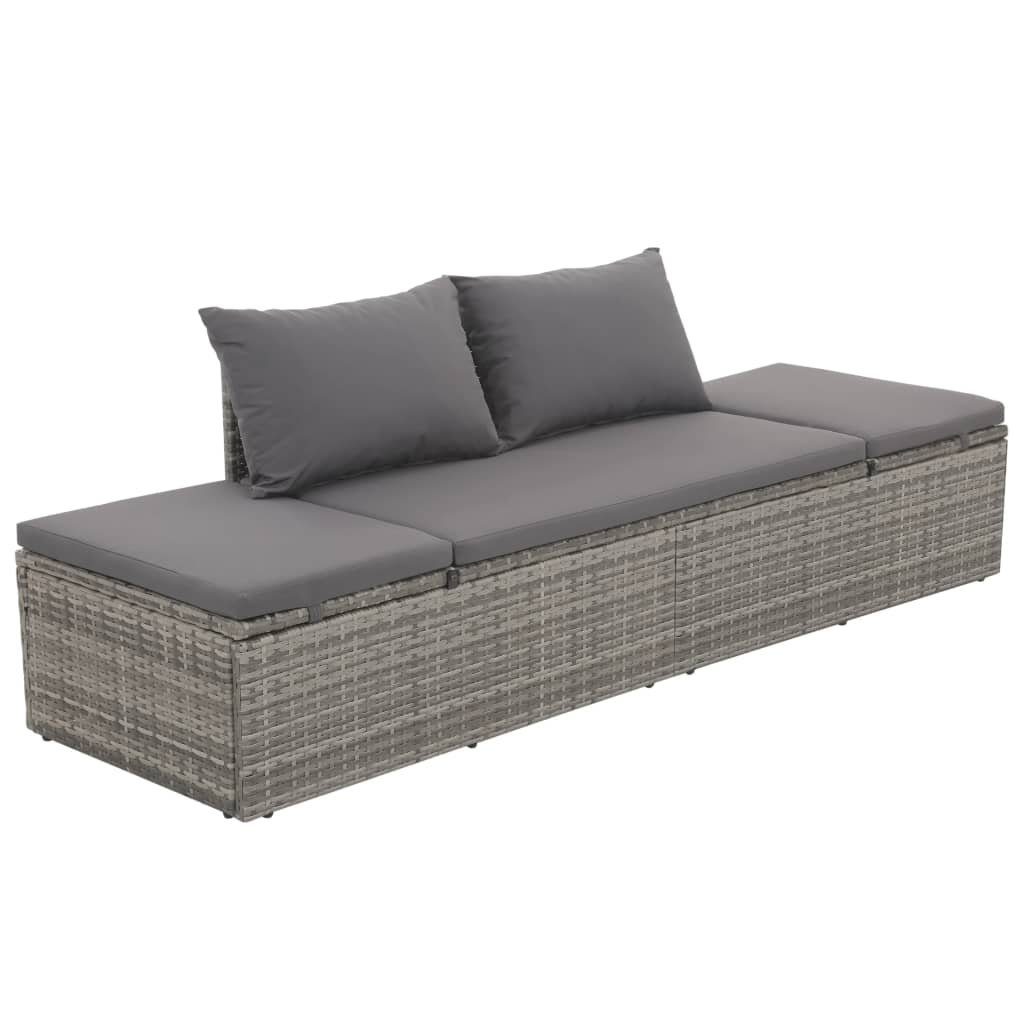 DOTMALL Gartenliege Gartenmöbel mit Sonnenliege,Polyrattan, verstellbar, günstig online kaufen