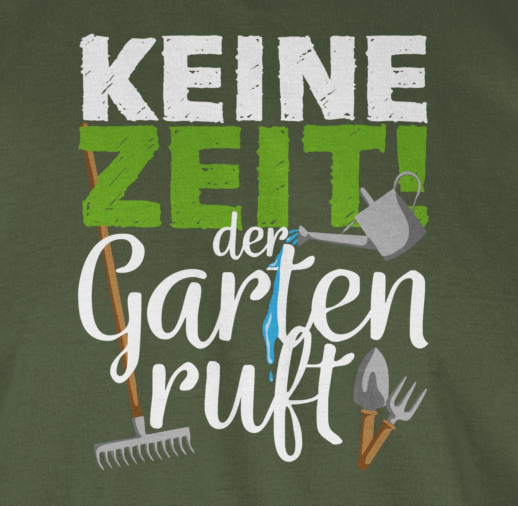 ruft - weiß Grün Gartengeräte Army Shirtracer Outfit der T-Shirt Keine - Hobby Garten 2 Zeit