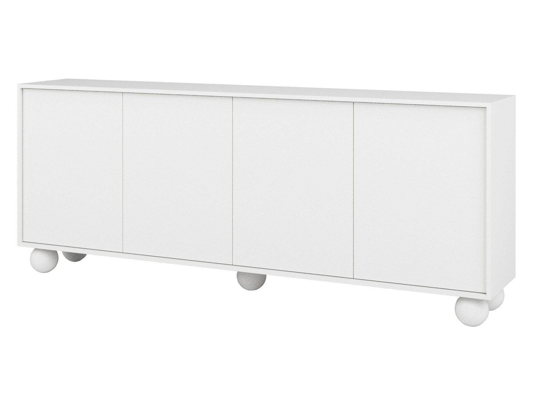 Beautysofa Kommode ADEL 204 cm im modernen Stil (Push-to-Open, Sideboard grifflos 4 Türen), Breite: 204 cm