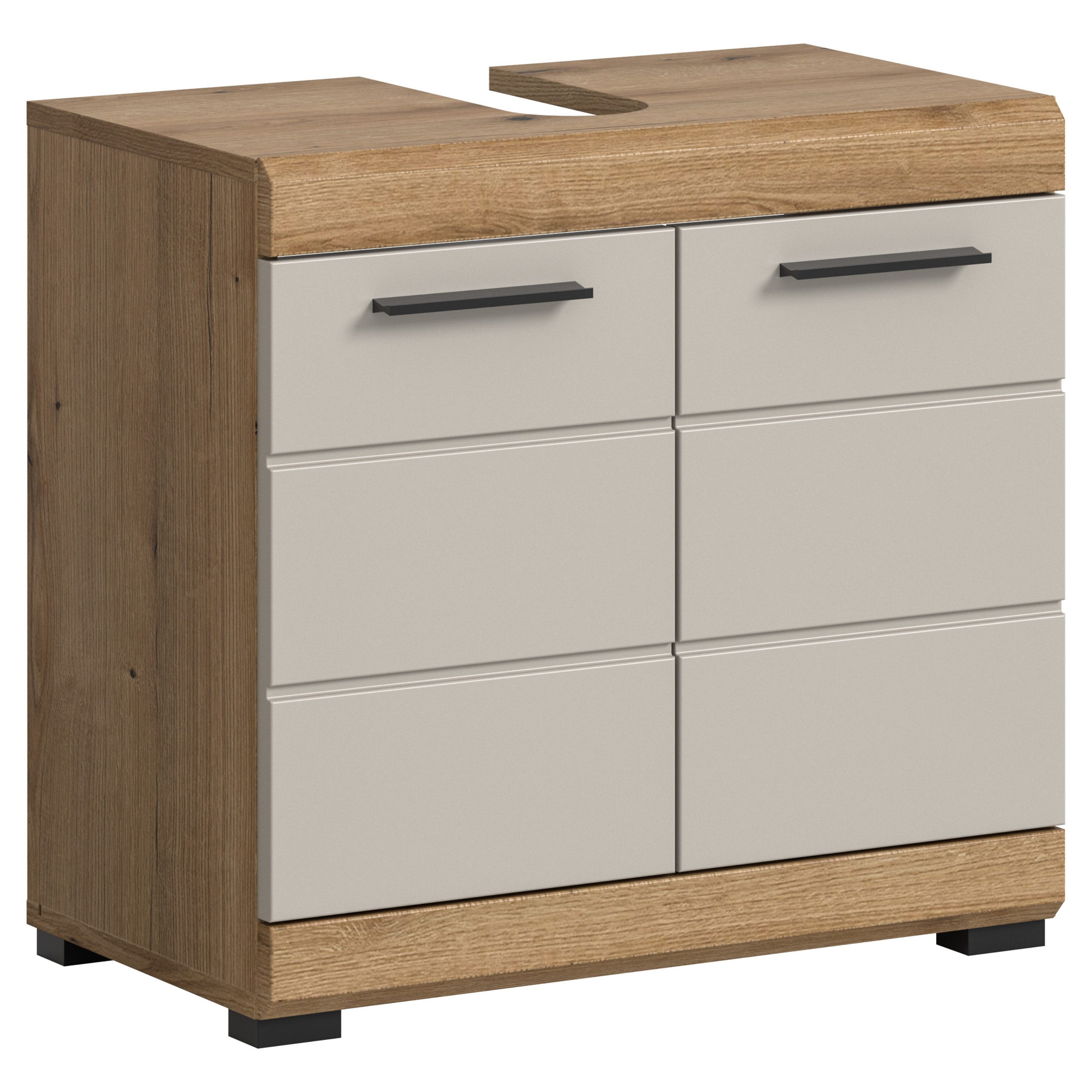 furnling Waschbeckenunterschrank Scott 2 Türen, Unterschrank, Badkommode, Badschrank, Breite 60 cm