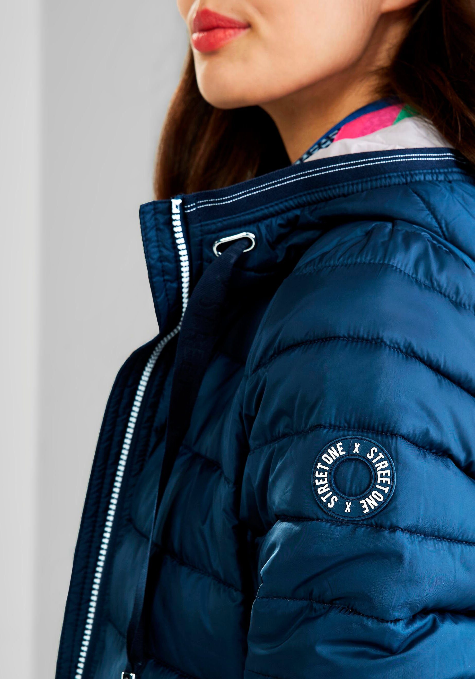 STREET ONE Steppjacke schlichtem rich Design in blue