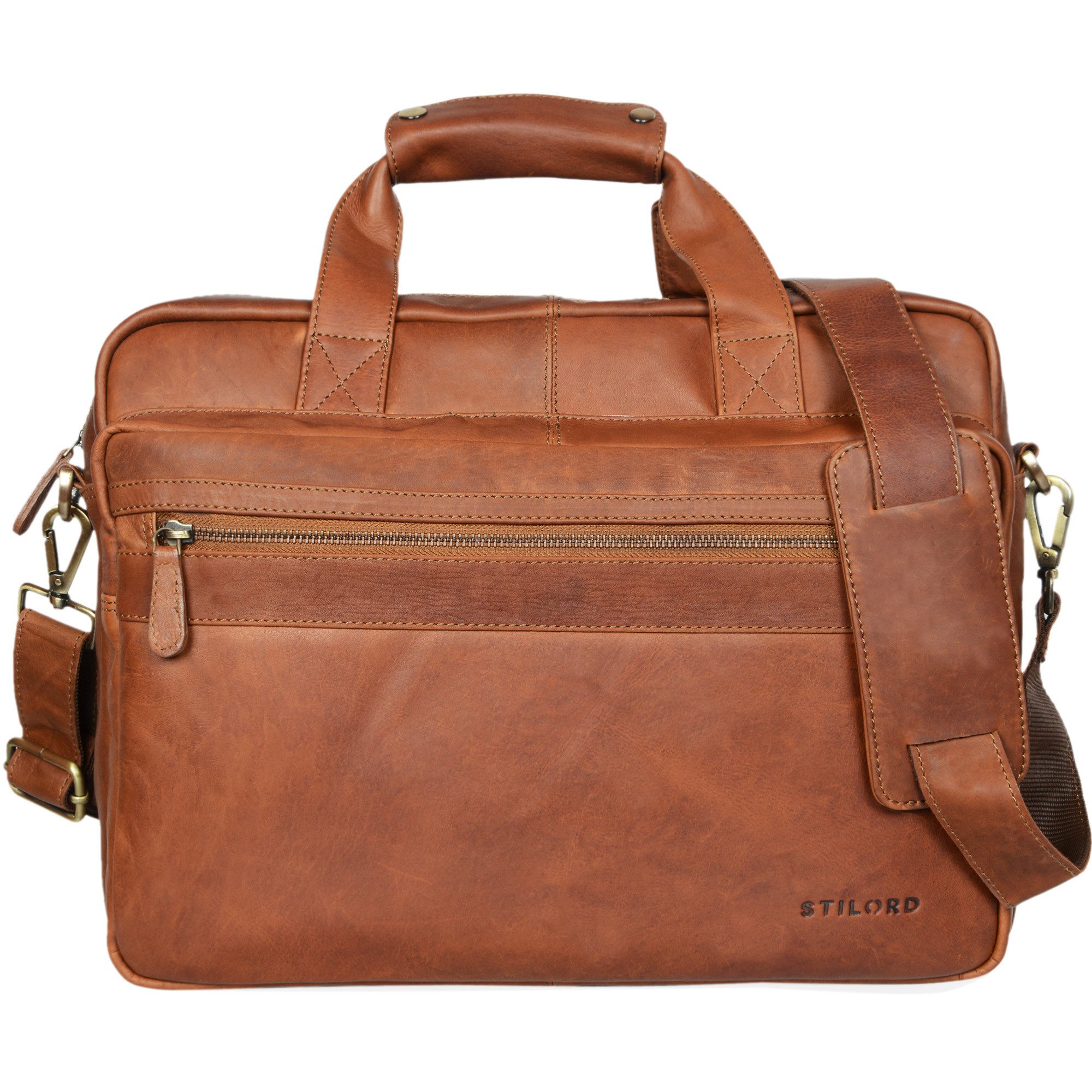 STILORD Aktentasche "Adventure" Lehrertasche Leder groß