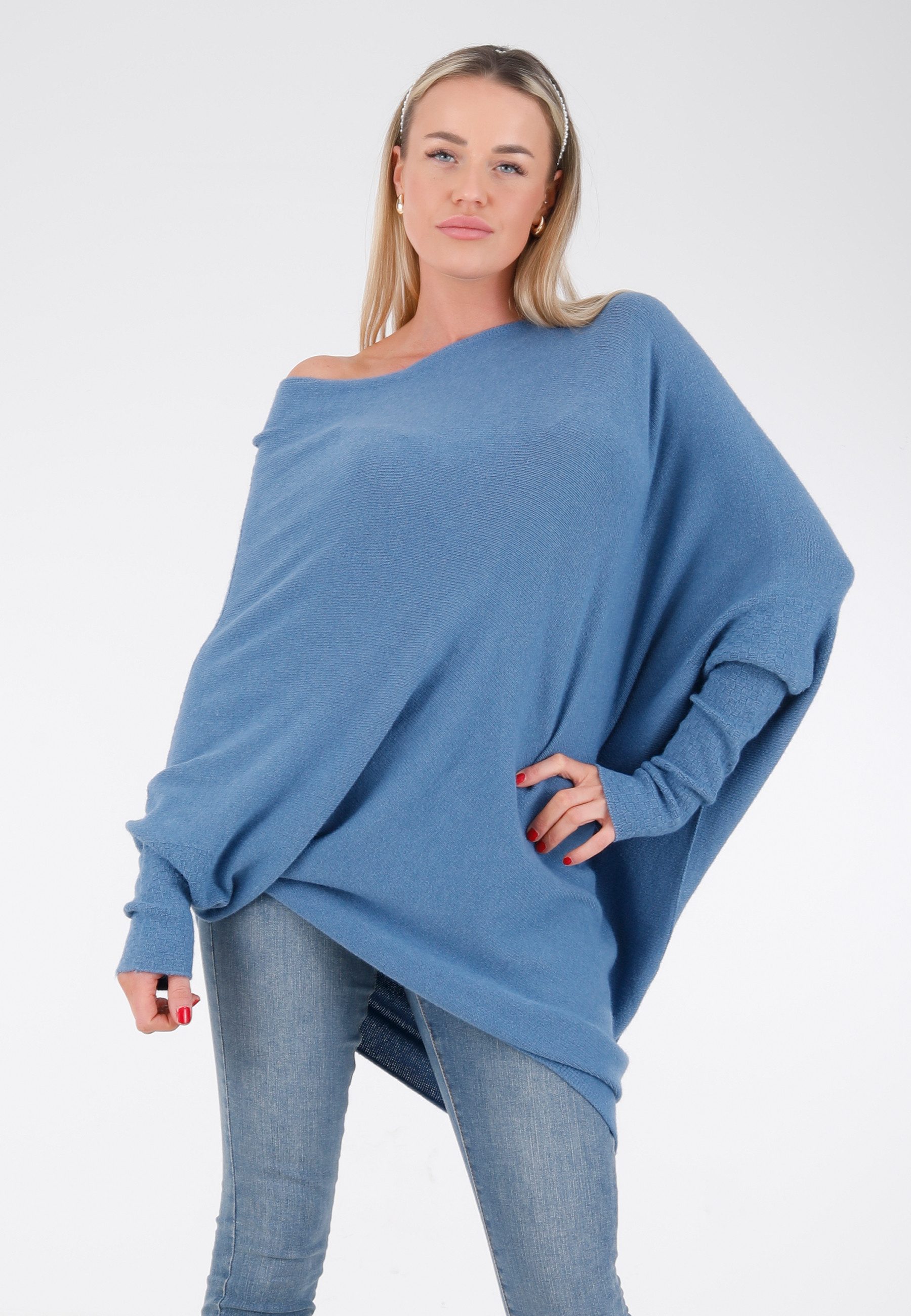 Strickpullover Asymmetrische Pullover Damen YC Fashion Style