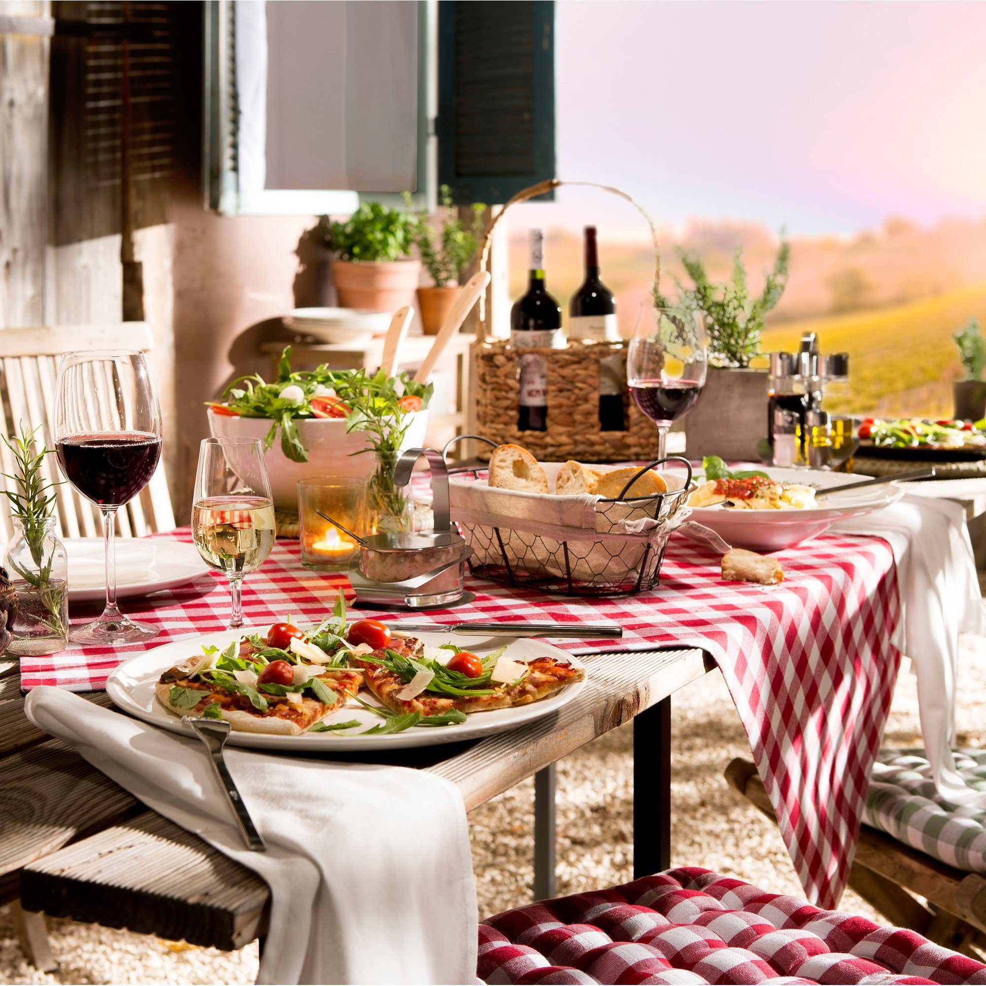 REDBEST Mitteldecke Mitteldecke "Nashville", Baumwolle Karo