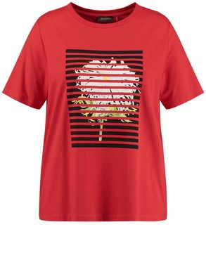 Samoon Kurzarmshirt T-Shirt mit Frontprint