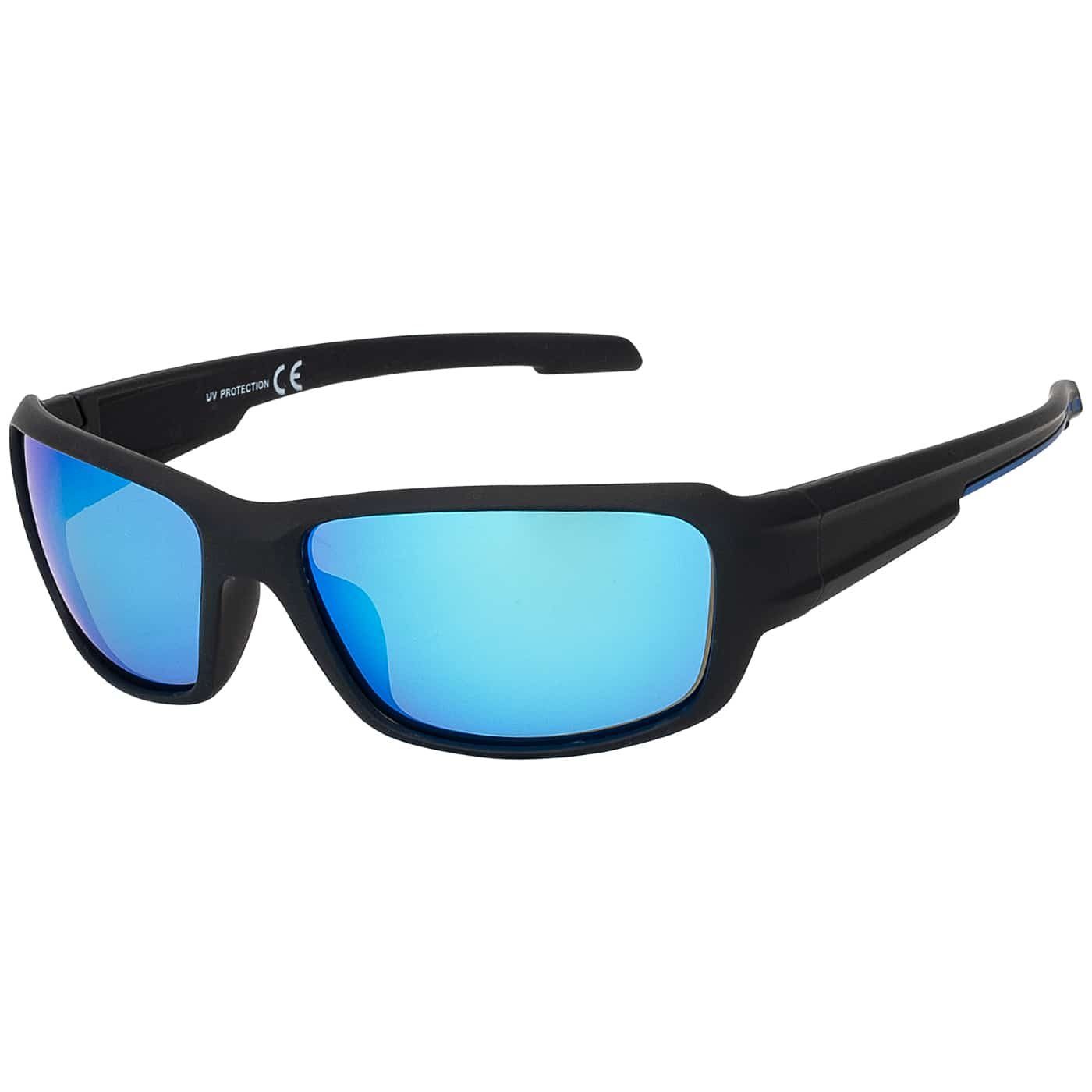 Unisex Sonnenbrille, Sportliche roten (1-St), BEZLIT grünen, Eyewear blauen Designer Linsen mit schwarzen und Sportbrille