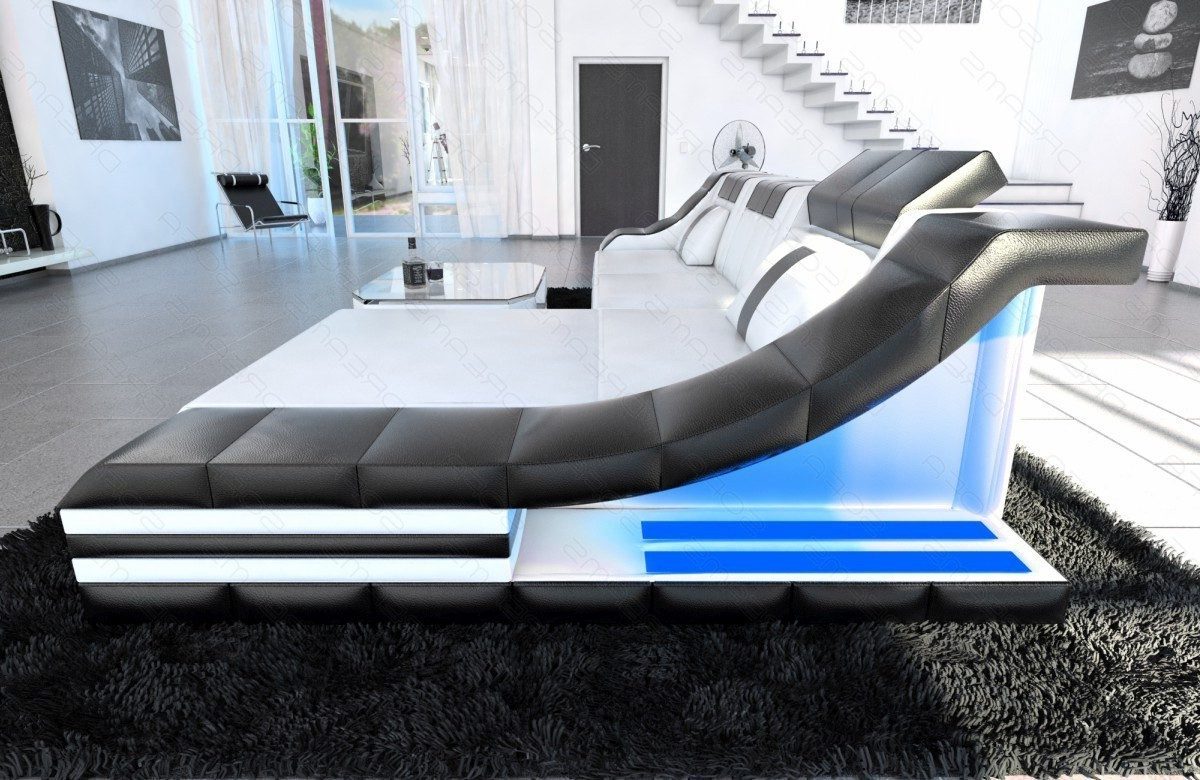 Sofa Dreams Ecksofa Ledersofa Turino Mini L Form, Designersofa