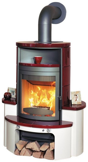 Hark Dauerbrand Kaminofen Avenso ECOplus Bordeauxrot 8 kW mit Automatik EEK: A+