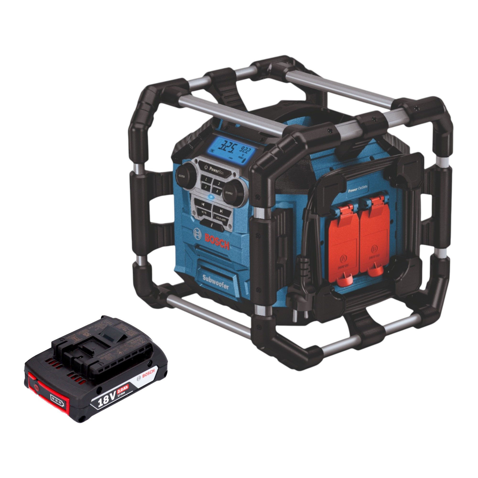 Bosch Professional GPB 18V-5 C Professional 18 V Bluetooth + 1x Akku 2,0 Ah - ohne Lader Baustellenradio