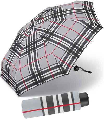 happy rain® selection Taschenregenschirm winziger unisex-Regenschirm mit Handöffner, winzige Größe im klassischen Design
