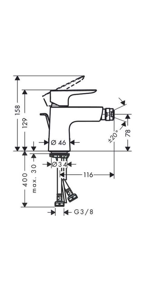 Thumbnail - hansgrohe Bidetarmatur
