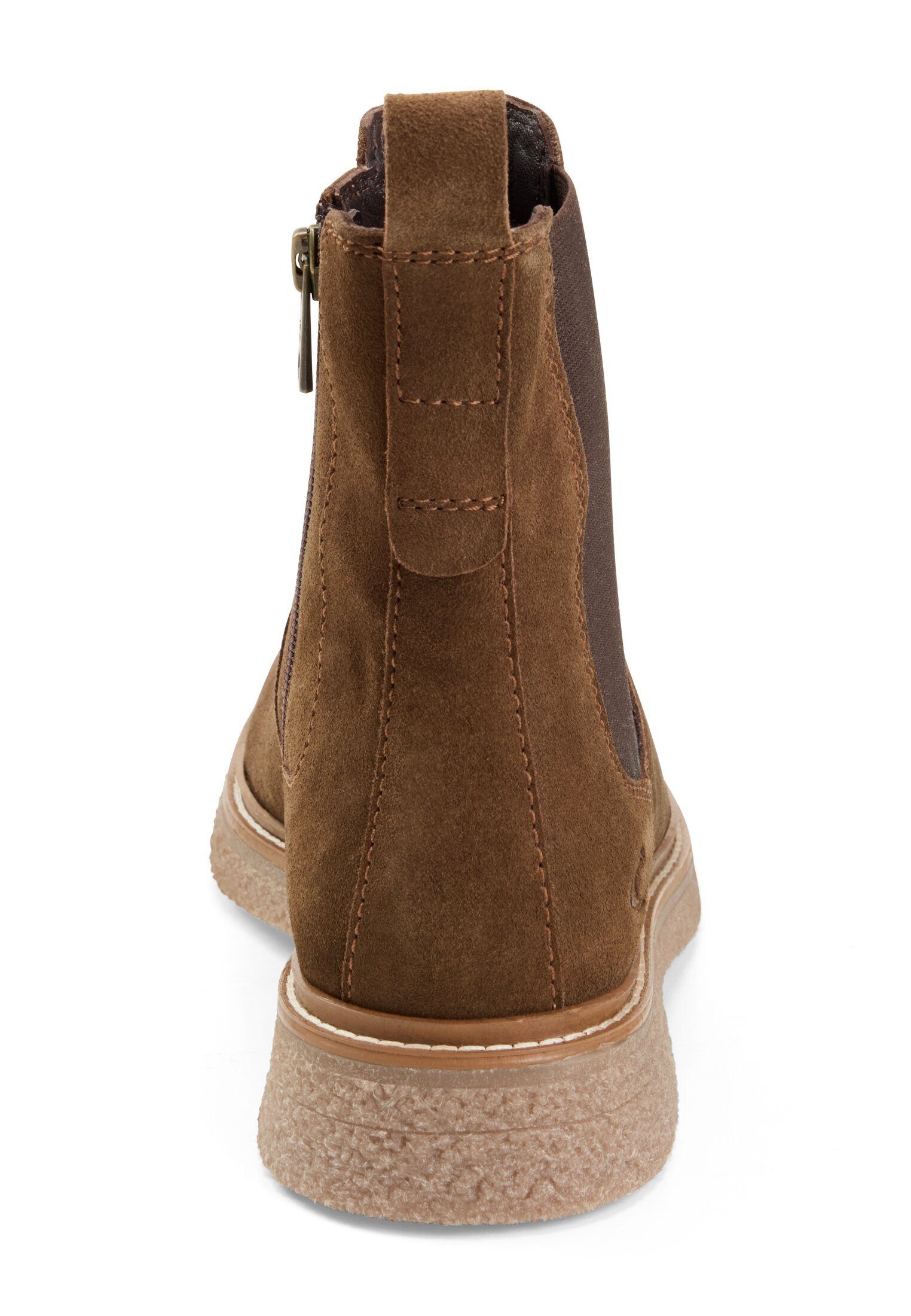 camel active Chelsea Boot aus Veloursleder Stiefelette