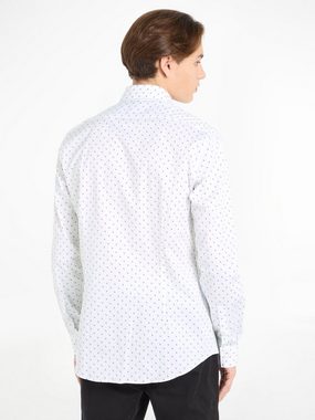Calvin Klein Langarmhemd STRETCH COLLAR PRINT SLIM SHIRT