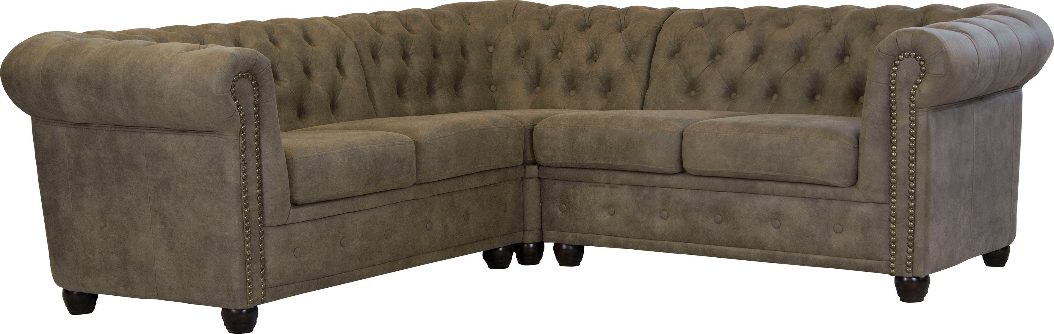 Home affaire Chesterfield-Sofa Rysum L-Form, Chesterfield-Optik, günstig online kaufen