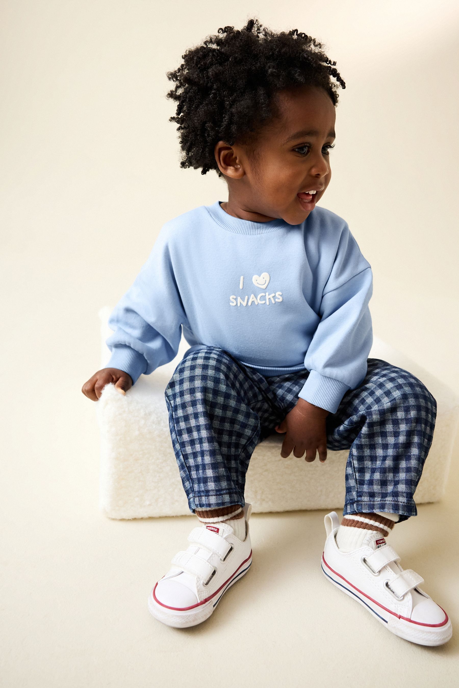 Next Sweater Sweatshirt mit Aufdruck (1-tlg)