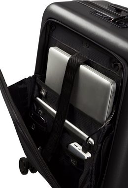 Samsonite Hartschalen-Trolley Hartgepäck-Trolley »STACKD, 55 cm«, 4 Rollen, Handgepäckkoffer Reisekoffer Reißverschluss-Laptopfach USB-Schleuse