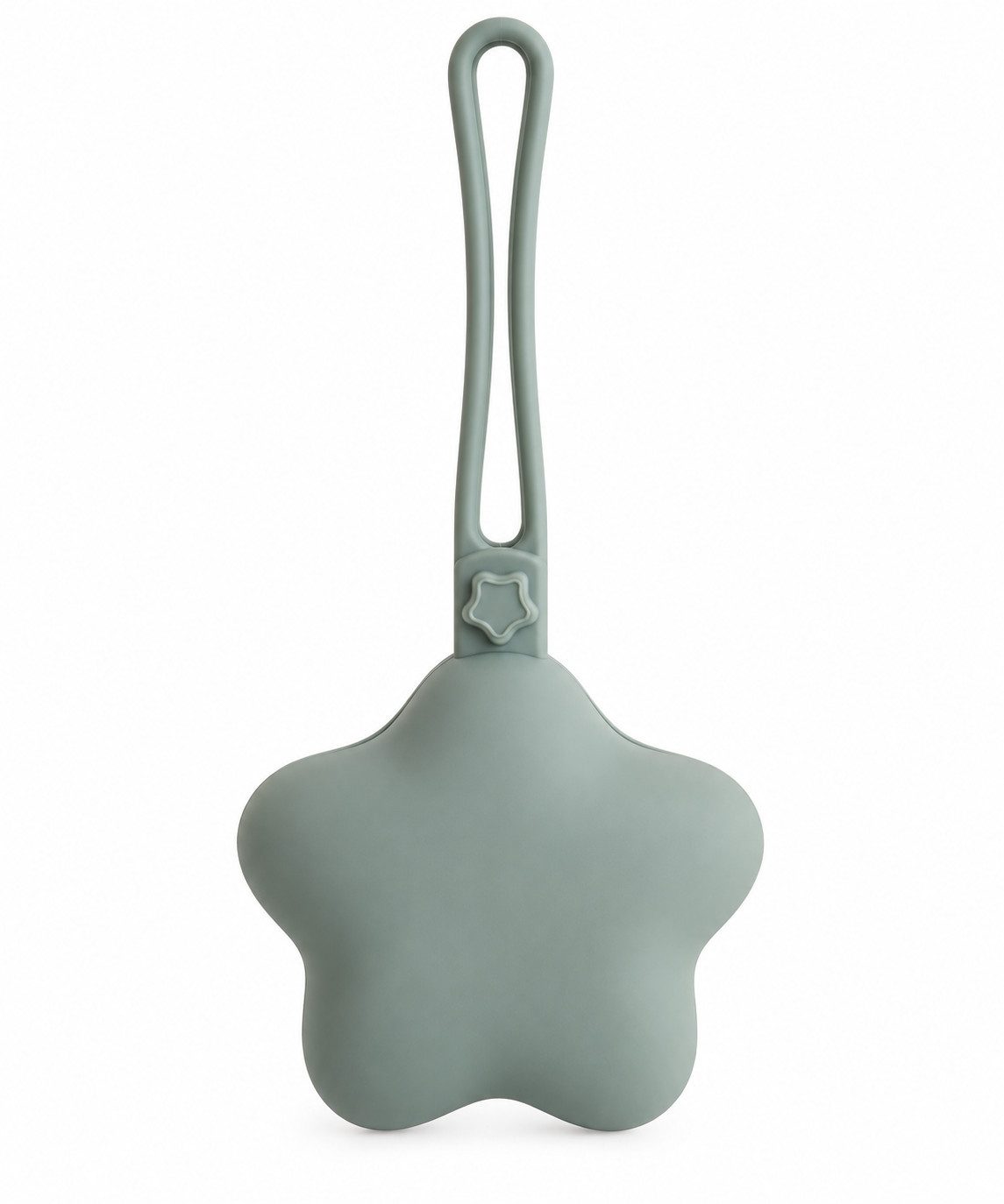 Zayno Schnullerbefestigung Schnullerhalter "Star" aus Silikon in Olive, (Packung, 1-tlg., Hält bis zu drei Schnuller stets griffbereit), Ansprechenden Farbe und Design