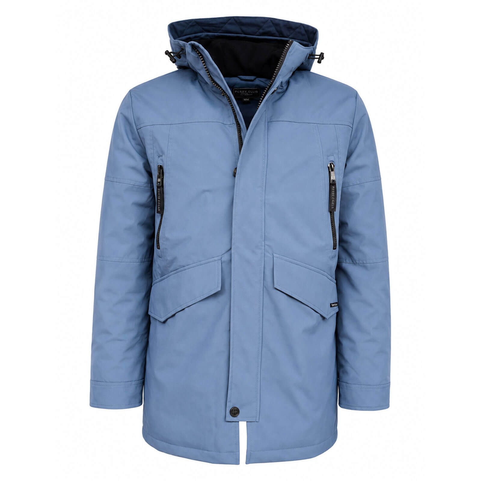 River Creek Wintermantel 62608 Herren Winterparka wattiert - Winterjacke mit TPU-Beschichtung Verstellbare Kapuze mit Fleece, Steppfutter, Großzügige Taschenlösung
