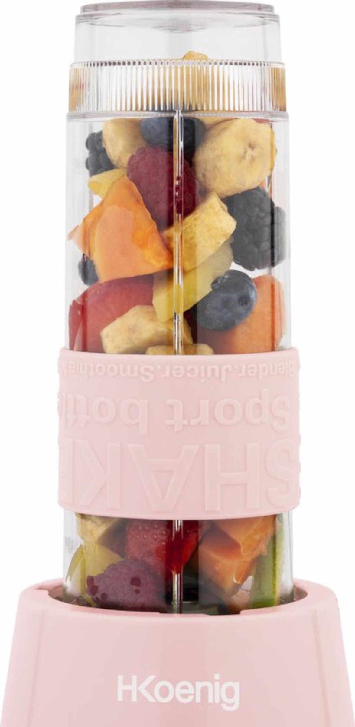 H.Koenig Smoothie-Maker SMOO12 Mini Standmixer, rosa, 300 W
