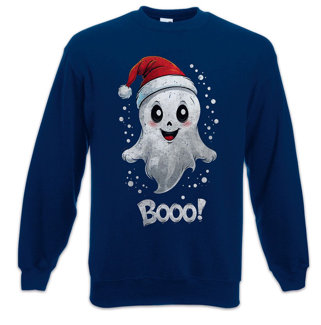 Urban Backwoods Sweatshirt Christmas Boo Ghost Sweatshirt Geist Comic Cartoon Merry Santa X-Mas (1-tlg) Claus Weihnachten Weihnachtsmann Nikolaus