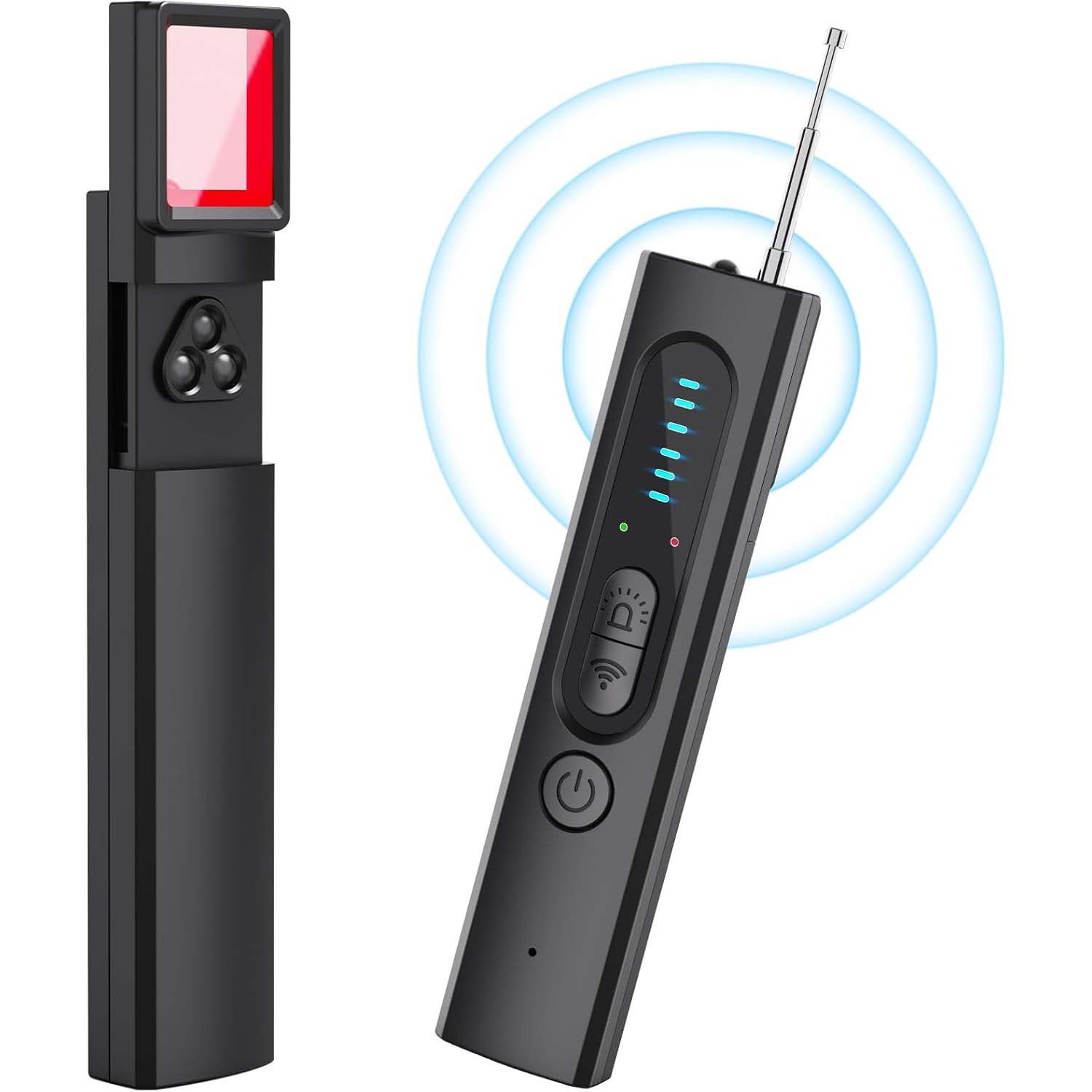 VIVIHEYDAY Überwachungskamera Zubehör Wanzen Detektor 4 in 1 Versteckte Kamera Detektor RF Wireless (Abhörgeräte Finder GPS Tracker Detektor, Hidden Camera Detector für Hotel, Büro)
