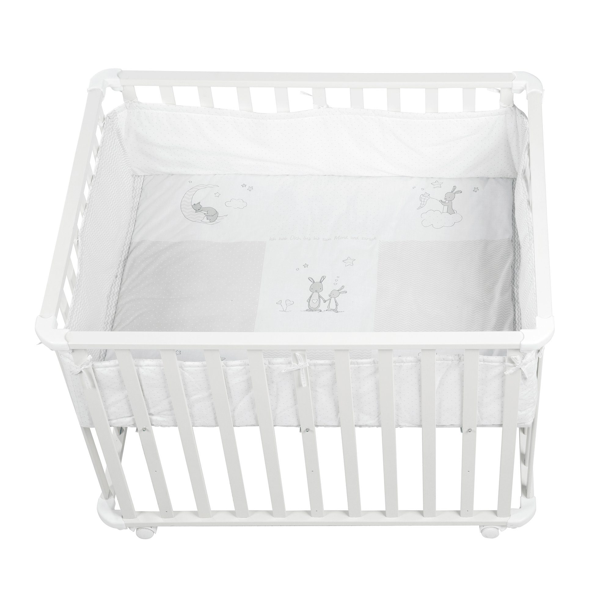 roba® Laufgitter 100 x 75 cm, inkl. Schutzeinlage, Nestchen & Rollen günstig online kaufen