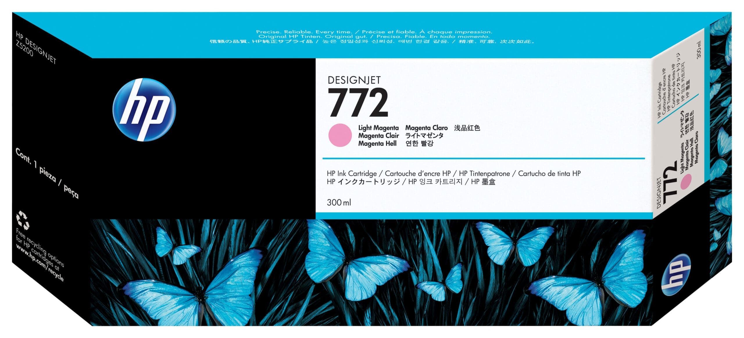HP HP Tintenpatrone Nr. 772 Hell Magenta 300ml Tintenpatrone