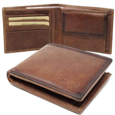 SHG Geldbörse ◊ Herren Leder Börse Portemonnaie, Brieftasche Lederbörse mit Münzfach RFID Schutz