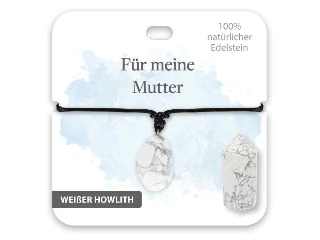 Kette mit Anhänger BB Klostermann Edelstein Kette weißer Howlith Für meine Mutter