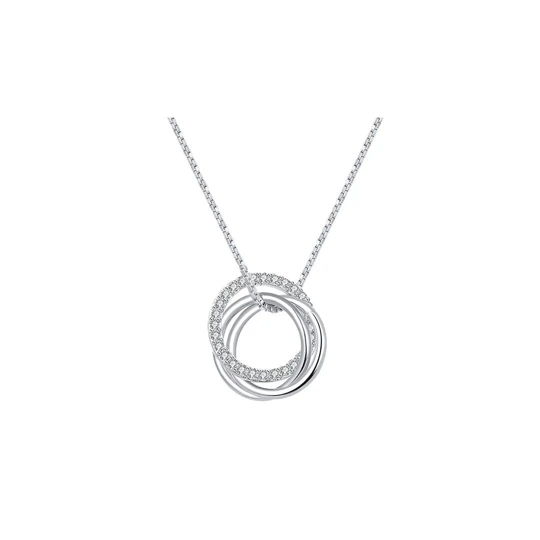 Kette mit Anhänger 925 Silber Infinity Grace Kreis-Zirkonia