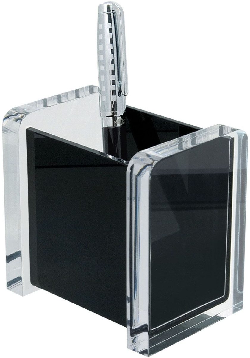 WEDO Tischaufsatz Stifteköcher Exclusiv Acryl glasklar schwarz
